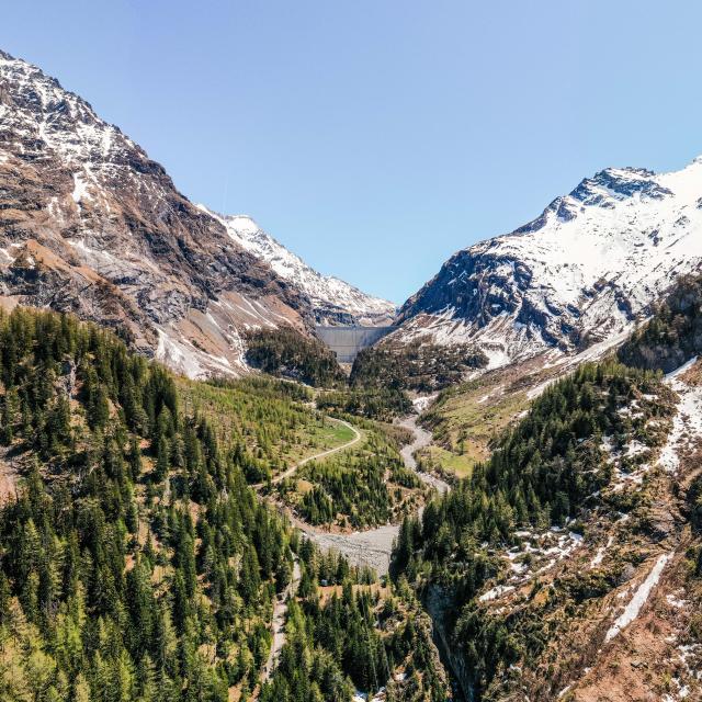 Vue aérienne du Haut Val de Bagnes